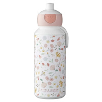 Dětská lahev v bílé a světle růžové barvě 400 ml Flowers & butterflies – Mepal