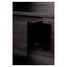 Skříňka Grooves - lakovaný teak - černá - 2 dvířka - 2 vnitřní zásuvky - Ethnicraft