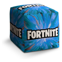 Sablio Taburet Cube FORTNITE modrá: 40x40x40 cm