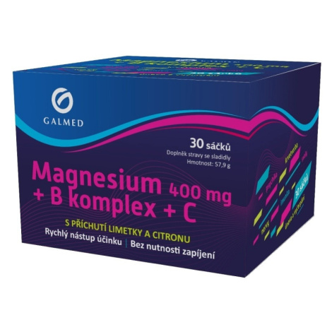 Galmed Magnesium 400 mg + B komplex + C 30 sáčků