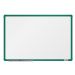 boardOK Bílá magnetická tabule s keramickým povrchem 60 × 90 cm, zelený rám