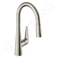 Hansgrohe 73850800 - Dřezová baterie M5116-H160 s výsuvnou sprškou, sBOX, vzhled nerezu