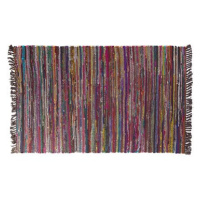 Krátkovlasý tmavý barevný bavlněný koberec 140x200 cm DANCA, 55212