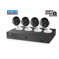 iGET HOMEGUARD HGNVK85304 Kamerový PoE systém se SMART detekcí pohybu, 8-kanálový FullHD NVR + 4