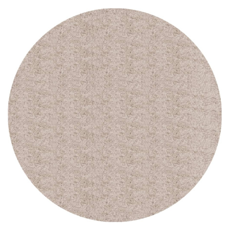 vidaXL Koberec PAMPLONA s vysokým vlasem moderní béžový Ø 80 cm
