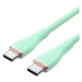 Vention USB-C 2.0 Silicone Durable 5A Cable 1.5m Light Green Silicone Type