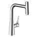 Dřezová baterie Hansgrohe Metris Select M71 s vytahovací sprškou chrom 73802000