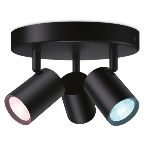 WiZ Imageo bodové LED svítidlo 3x GU10 4,9W 345lm 2200-6500K RGB IP20, černé