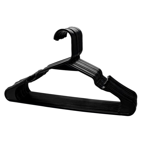 Věšáky, set 10 ks, černá, plast, IGIS Tempo Kondela