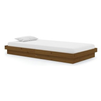 Rám postele medově hnědý masivní dřevo 100 × 200 cm, 819900