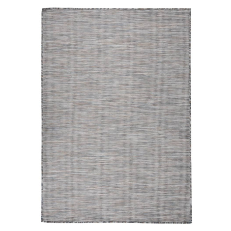vidaXL Venkovní hladce tkaný koberec 160x230 cm hnědý a modrý