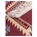 Kusový oboustranný vzorovaný koberec KILIM - ROMBY vínová 60x120 cm Multidecor