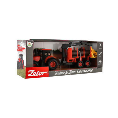 Traktor Zetor s vlekem a nákladním ramenem Teddies