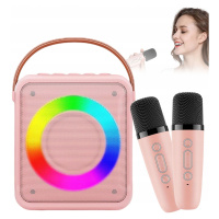 karaoke set,přenosný Bluetooth reproduktor 2 bezdrátovými mikrofony