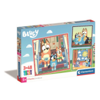 Clementoni - Puzzle 3x48 Square Bluey