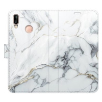 iSaprio flip pouzdro SilverMarble 15 pro Huawei P20 Lite