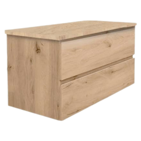 Koupelnová skříňka s dubovou krycí deskou SAT B-Way dub mat BWAY2100OAKDESK