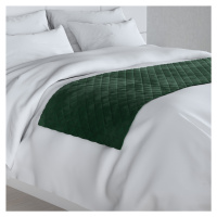 Dekoria Hotelový přehoz na postel- běhoun Velvet, lahvová zeleň, 200 x 60 cm, Velvet, 704-13