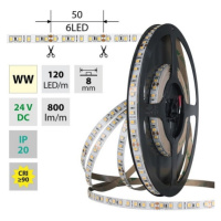 LED pásek McLED teplá bílá 24V 9,6W/m CRI90 š=8mm ML-126.840.60.0 (5m)