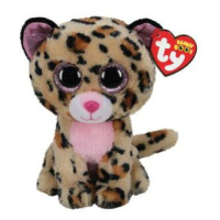 TY Beanie Boos LIVVIE - hnědo-růžový leopard, 15 cm