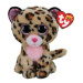 TY Beanie Boos LIVVIE - hnědo-růžový leopard, 15 cm