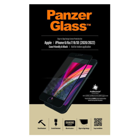PanzerGlass Edge-to-Edge sklo Apple iPhone 6/6s/7/8/SE (4,7") černé