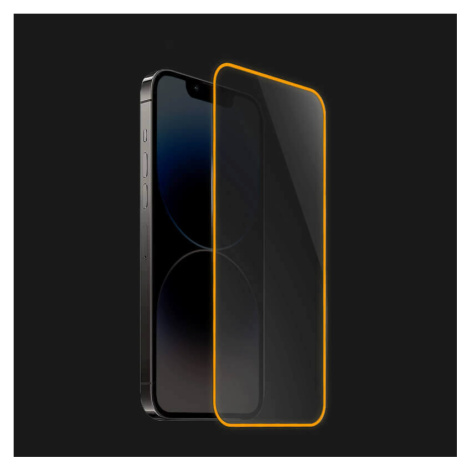 3x 3D Ochranné tvrzené sklo se svítícím rámečkem pro Apple iPhone 15 Pro - Oranžová - 2+1 zdarma