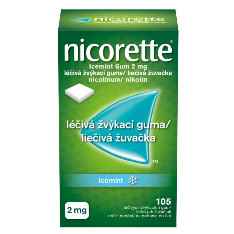 NICORETTE ICEMINT GUM 2MG léčivé žvýkačky 105 Johnson & Johnson