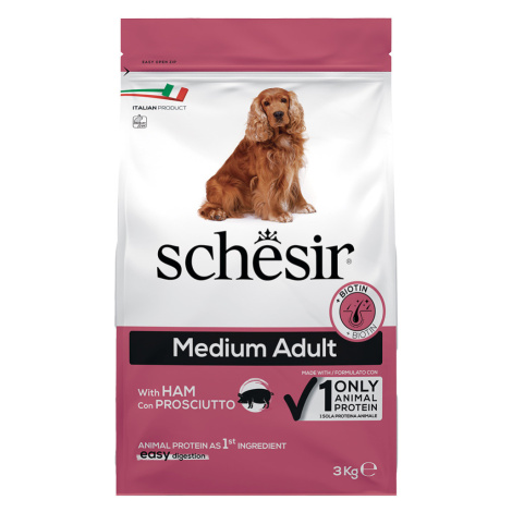 Schesir Dog Medium Adult se šunkou - výhodné balení: 2 x 3 kg