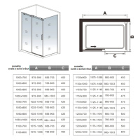 H K Sprchový kout DIAMOND 110x90 L/P varianta SE- DIAMOND11090