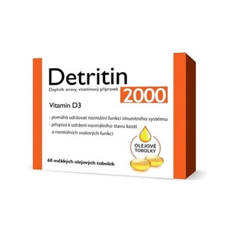 Detritin Vitamin D3 2000 IU 60 měkkých tobolek