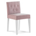 Dětská čalouněná židle quadrat - růžová/bílá