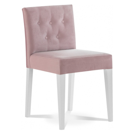 Dětská čalouněná židle quadrat - růžová/bílá