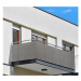 Balkonová zástěna OSLO šedá, výška 80 cm, šířka různé rozměry MyBestHome Rozměr: 80x400 cm rozte