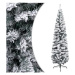 Úzký umělý vánoční stromeček zasněžený zelený 180 cm PVC