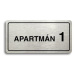 Accept Piktogram "APARTMÁN 1 II" (160 × 80 mm) (stříbrná tabulka - černý tisk)