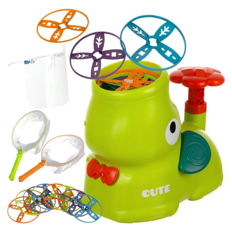 Kruzzel 24840 Arkádová hra Chyť Frisbee slon, zelená