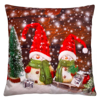 Vánoční polštář XMAS SNOWMANS 40x40 cm Mybesthome Varianta: Povlak na polštář s antialergickou p