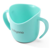 BABYONO Hrnek ergonomický s oušky 120 ml mint 6m+