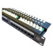 Datacom Patch panel 19" UTP 24 port CAT5E LSA 1U BK (3x8p)hor.zářez