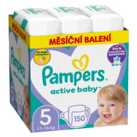 PAMPERS Active Baby plenky vel. 5, 11-16 kg, 150 ks