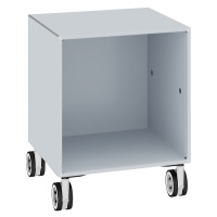 mauser Samostatný box, na kolech, šířka 385 mm, bílý hliník