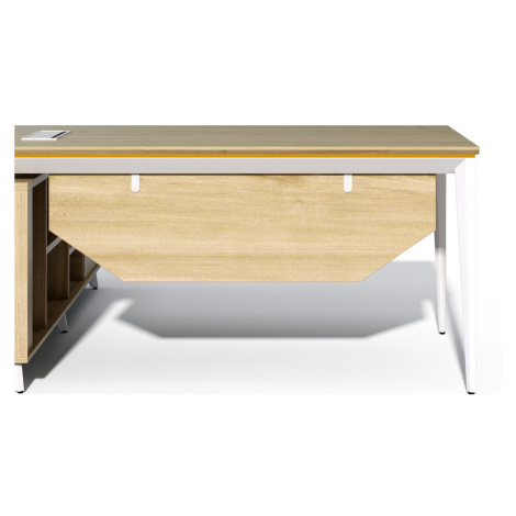 Kancelářský stůl s kontejnerem Houseland Profit Max 01 1407 dub/bílý