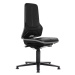bimos Průmyslová otočná židle NEON ESD, patky, permanentní kontakt, PU pěna, šedý flexibilní pás