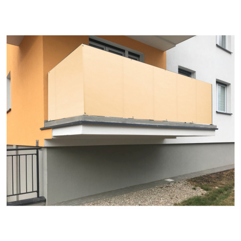 Balkonová zástěna OSLO béžová, výška 80 cm, šířka různé rozměry MyBestHome Rozměr: 80x400 cm roz MyBestHome PRO