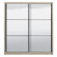 Zrcadlová skříň s posuvnými dveřmi debby 215 - dub šedý