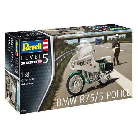 Plastic modelky motorka 07940 - BMW R75 / 5 Police (1: 8) Revell