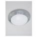 NOVA LUCE stropní svítidlo BENITO bílá a stříbrná ozdobné sklo chromovaný kov E27 2x12W 230V IP2