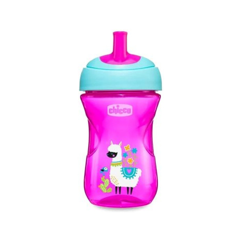 Chicco hrneček Advanced s brčkovým náustkem 266 ml, růžový 12 m+