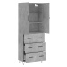 vidaXL Skříň highboard betonově šedá 69,5x34x180 cm kompozitní dřevo